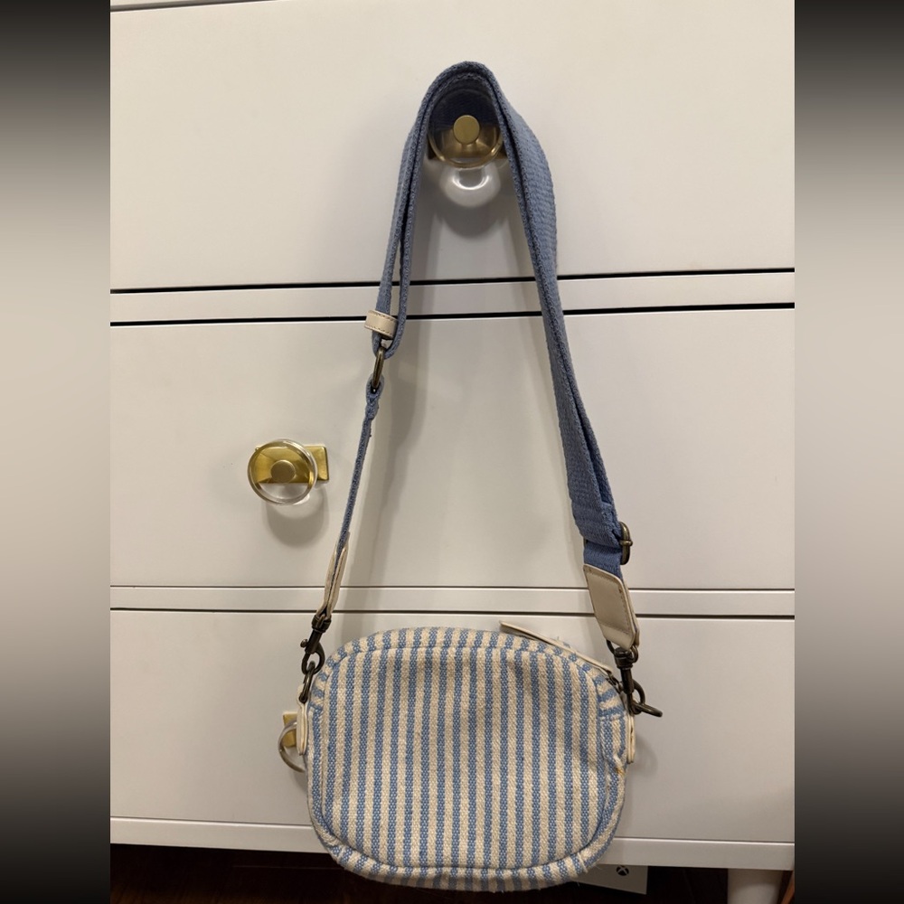 Striped Blue and Cream Women's Bag